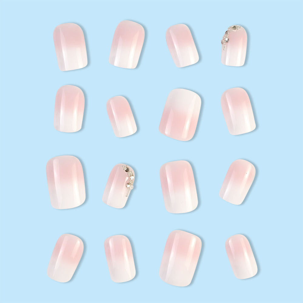 Ombré White Press-On Nails